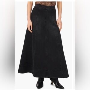 1. State Women's Black Boot-Cut Jeans Skirt
